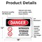 Signmission Nitrogen Storage No Smoking No Open Flame Danger Sign, Vinyl Decal, 18in W x 12in L, 2PK OS-2PACK-DS-D-1218-L-1459 - alternate 3